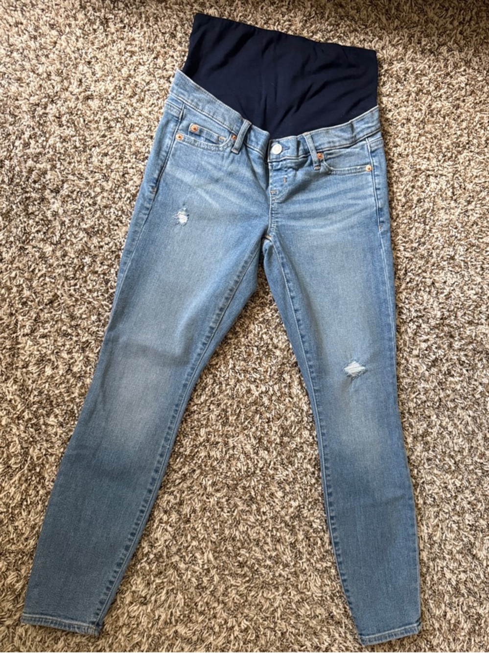 Maternity Gap Light Wash Blue Jeans with Stretch Panel